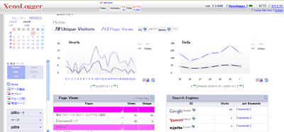 アクセス解析Xenologgerサンプル画像
